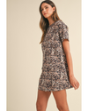 Lena Mini Shift Dress Leopard