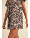 Lena Mini Shift Dress Leopard