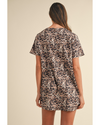 Lena Mini Shift Dress Leopard