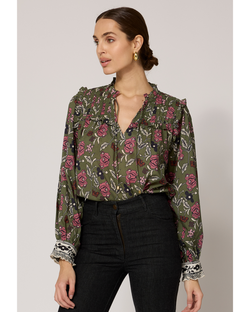 Leni Blouse Fiore Print Fire