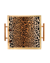 Leopard Acrylic Tray With Handles