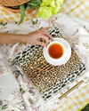 Leopard Acrylic Tray With Handles