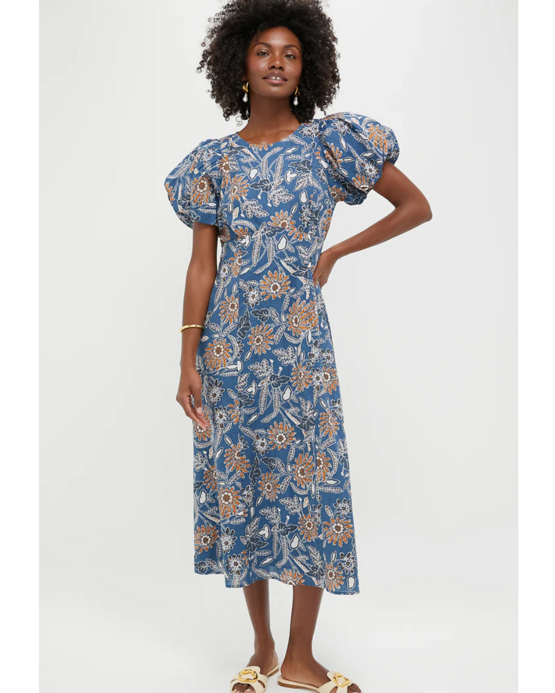 Leslie Midi Dress Magnolia Floral Print