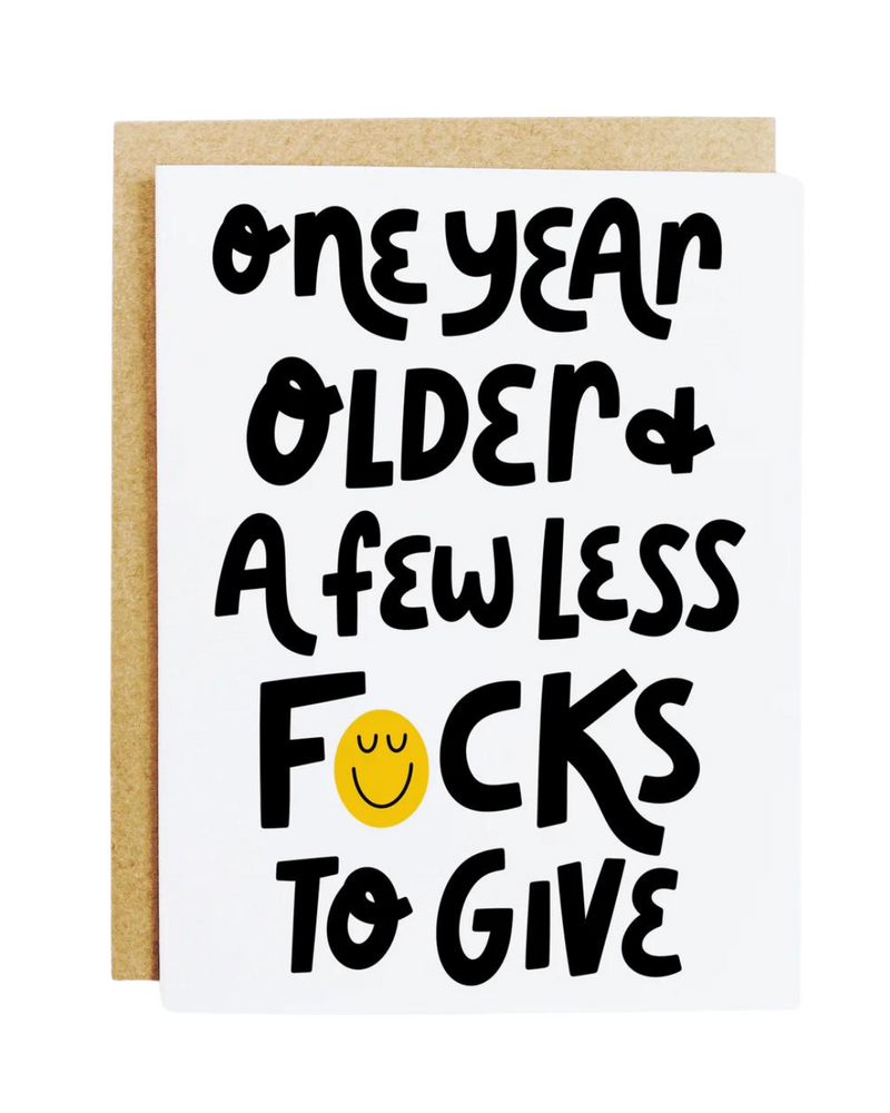 Less Fucks Birthday Card