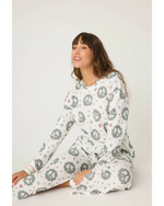 Long Sleeve Sleep Top Joy To The World Ivory