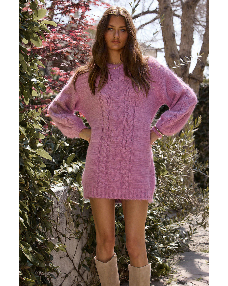 Macy Sweater Dress Orchid