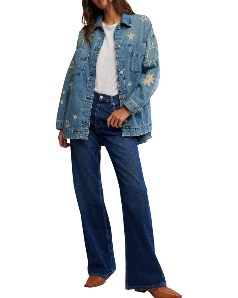 Madison City Embroidered Jacket Skyway Blues