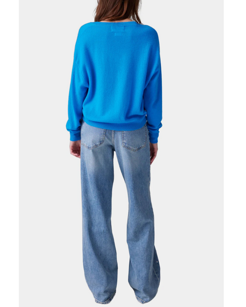 Malibu V Neck Cashmere Sweater Sky