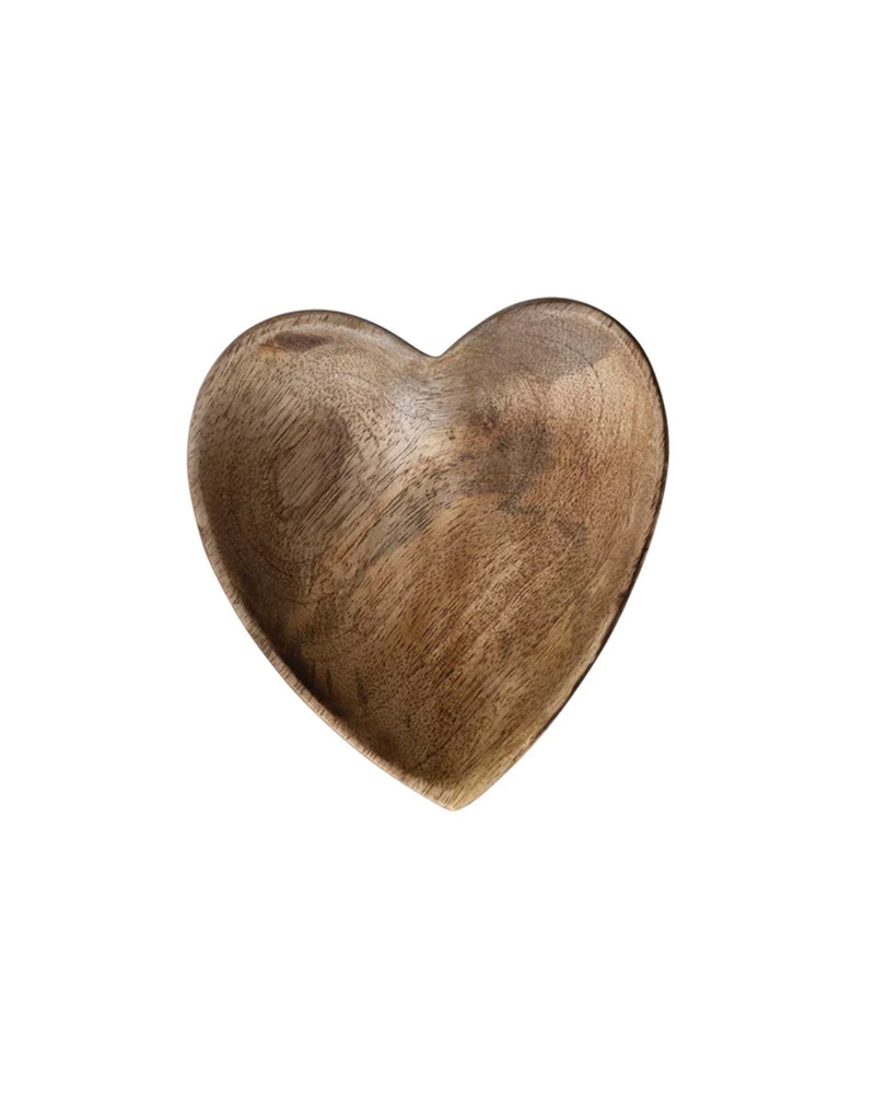 Mango Wood Heart Shaped Dish