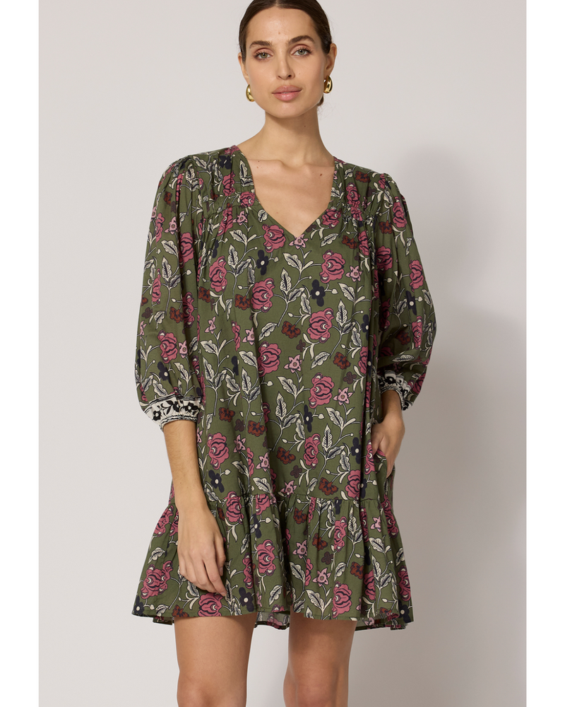 Marcia Mini Dress Fiore Print Fire