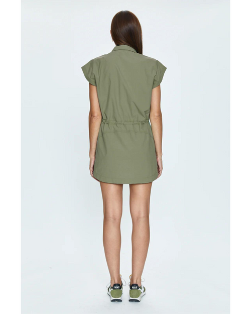 Mariah Zip Front Dress Eucalyptus