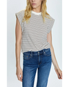 Marina Muscle Tee Chestnut Ivory Stripe