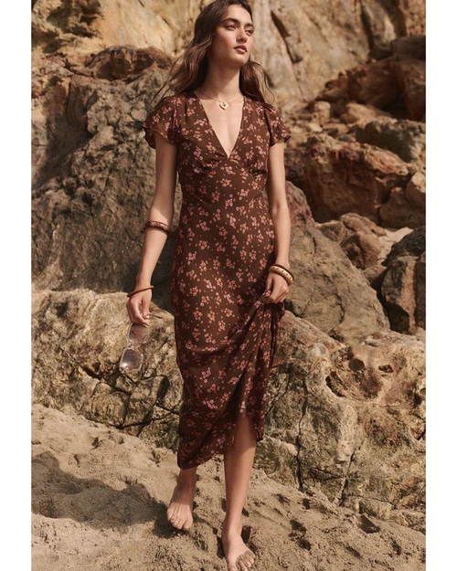 Melody Bias Maxi Dress Antique Walnut