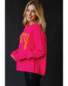 Merry Pullover Sweater Bright Pink