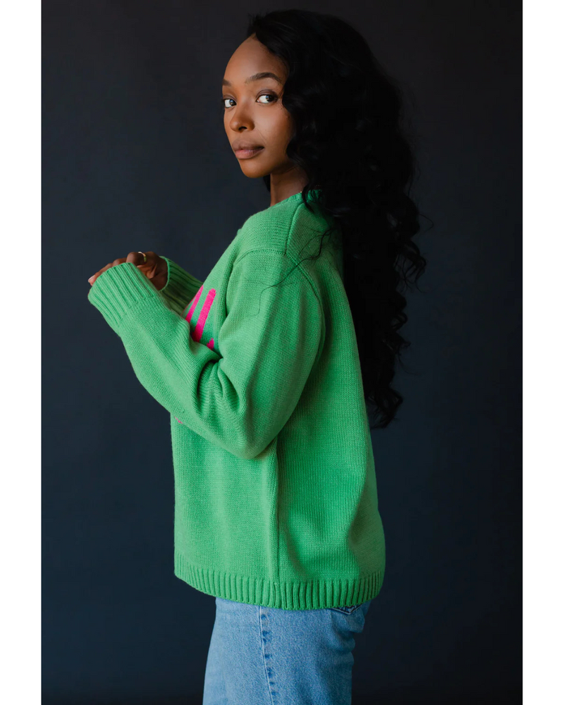 Merry Pullover Sweater Mint Green