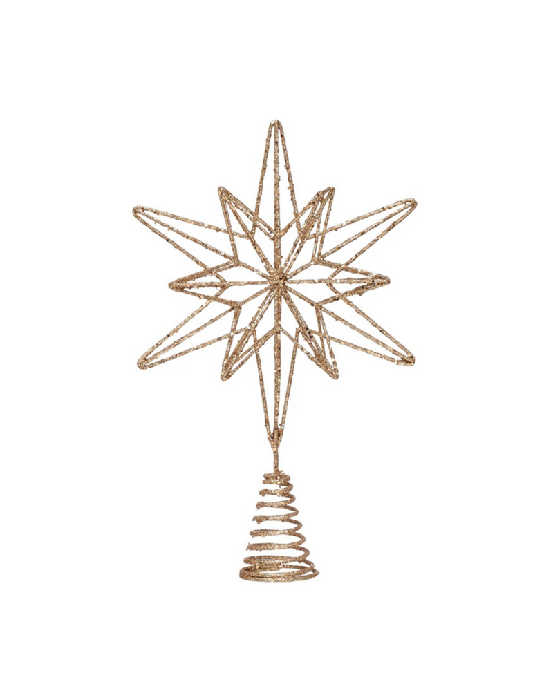 Metal And Mica Star Tree Topper