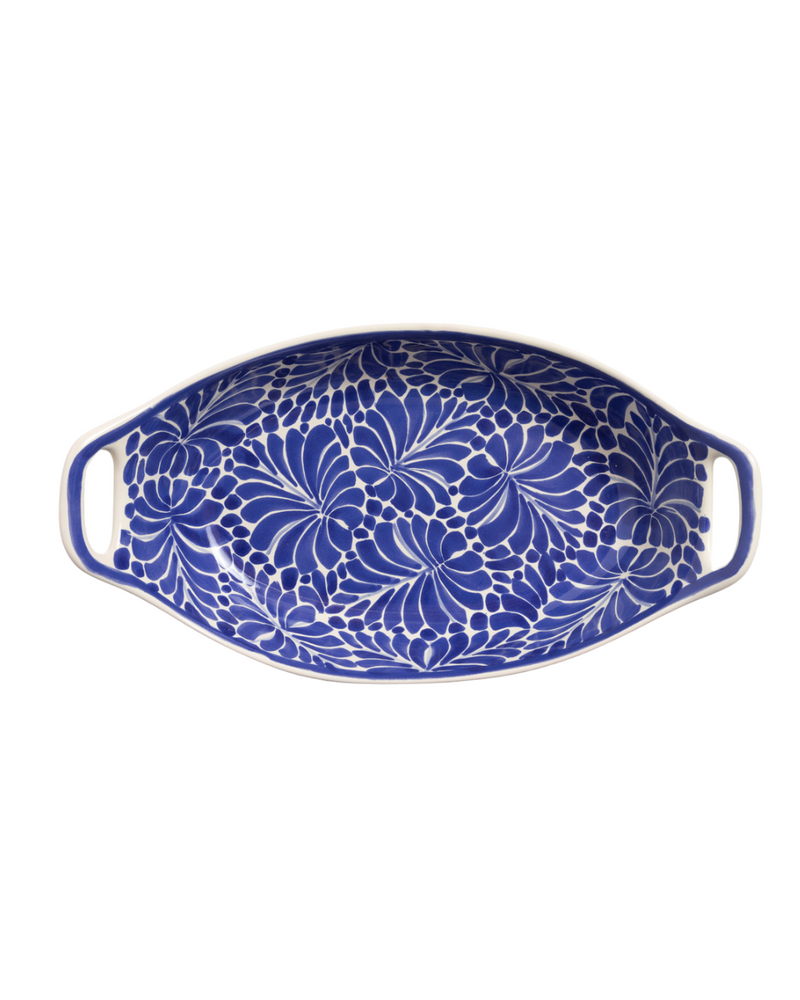 Milestones Oval Bowl With Handles Blue