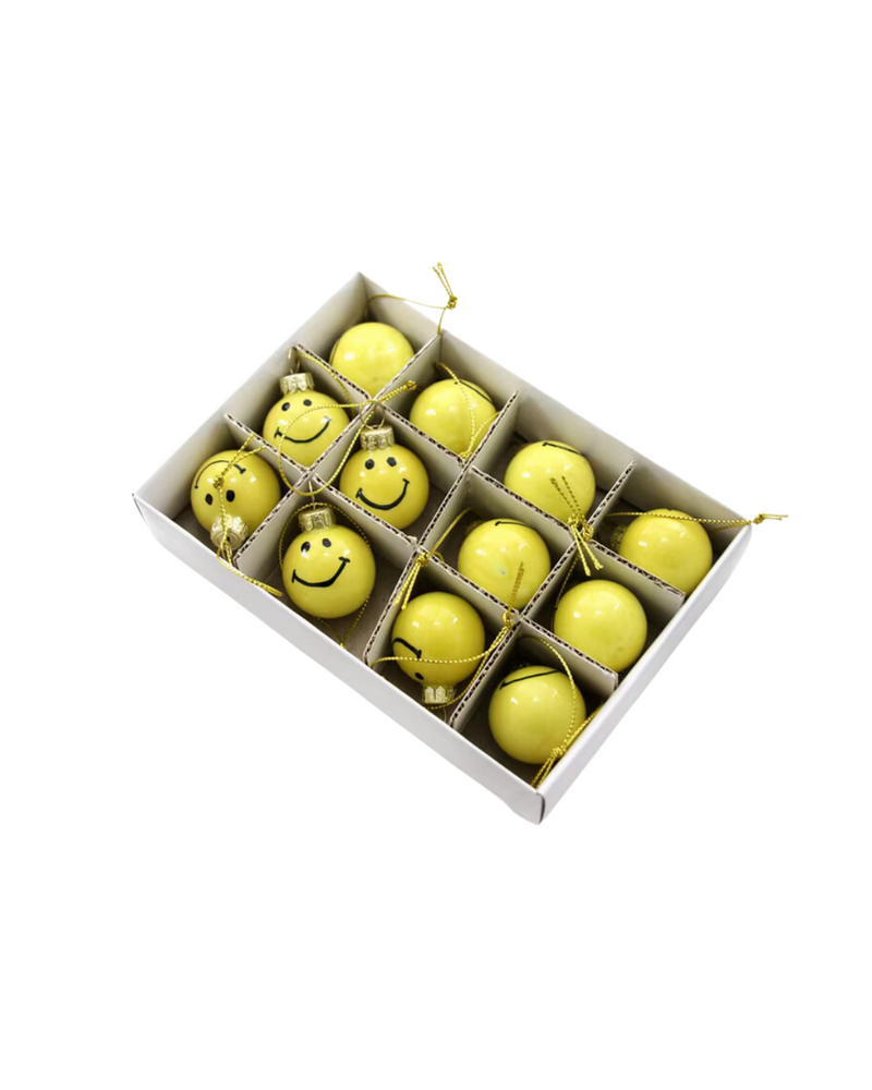 Mini Smiley Face Ornament Assorted