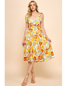 Missie Fruity Midi Dress Orange Multi