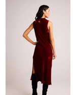 Mock Neck Velvet Halter Dress Winter Rouge