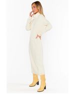 Montreal Midi Dress Cream Cable Knit