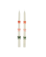 Multi Color Bow Taper Candles