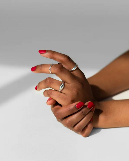 Nail Polish Lady In Red