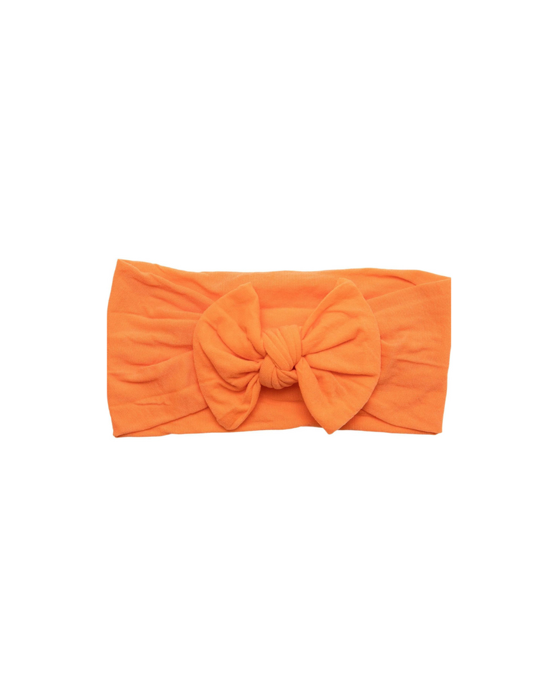 Nylon Bow Headwrap Orange