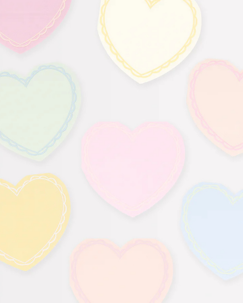 Pastel Heart Small Napkins