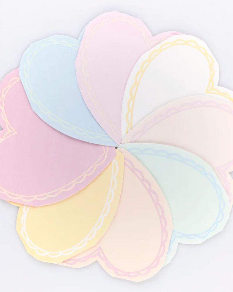 Pastel Heart Small Napkins