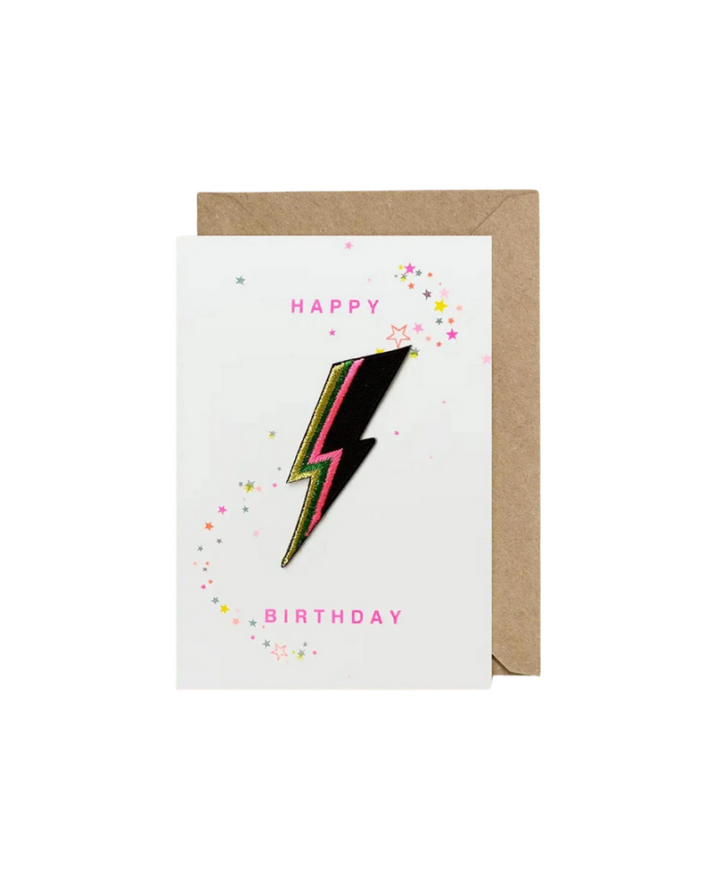 Patch Card Birthday Bolt