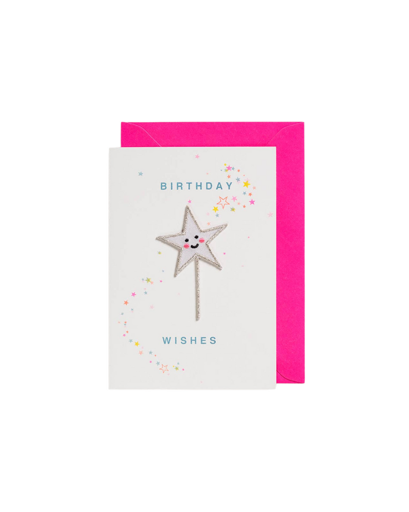 Patch Card Birthday Wishes Star Wand