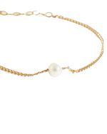 Pearl Curb Chain Bracelet