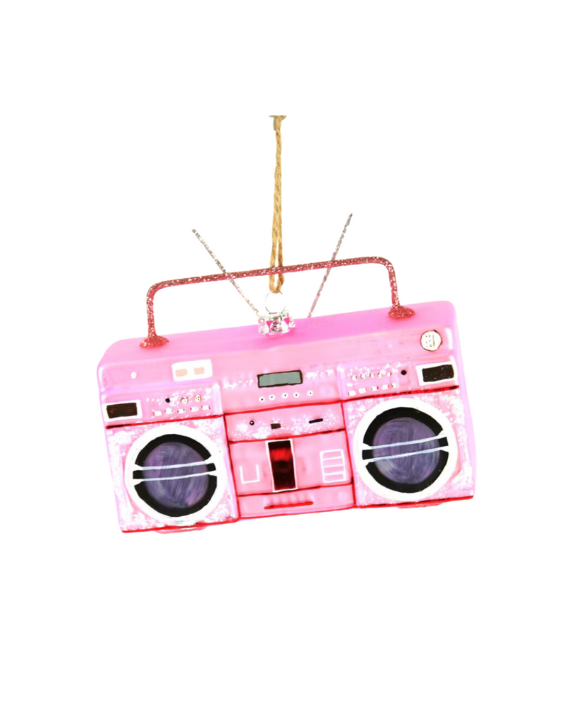 Pink Boombox Ornament