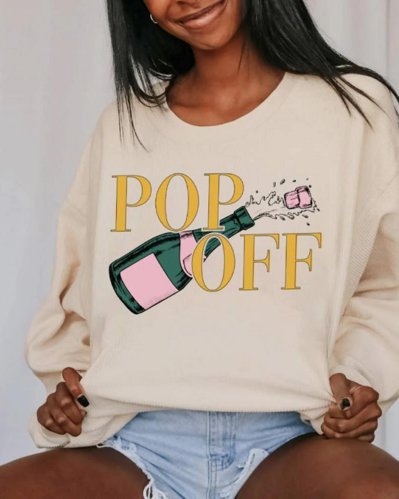 Pop Off Corded Sweatshirt