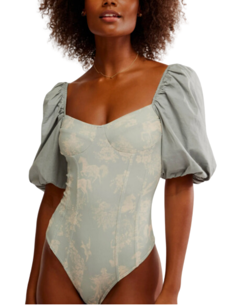 Prairie Rose Bodysuit Sage Combo