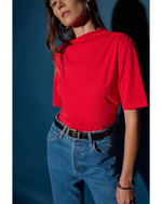 Reed Mock Neck Red