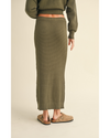 Rhett Waffle Sweater Skirt Olive