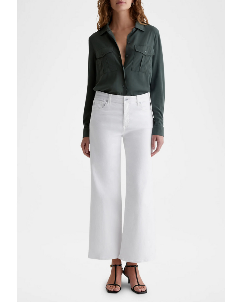 Saige Wide Leg Crop Gallery White