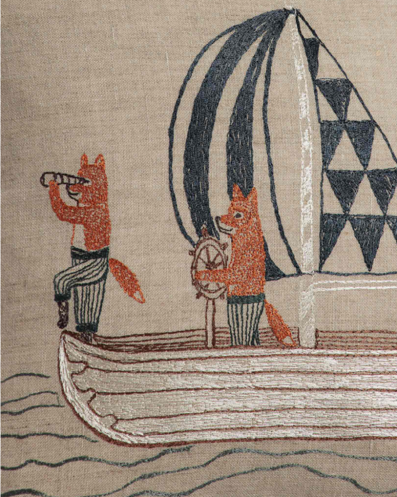 Sailing Foxes Pillow