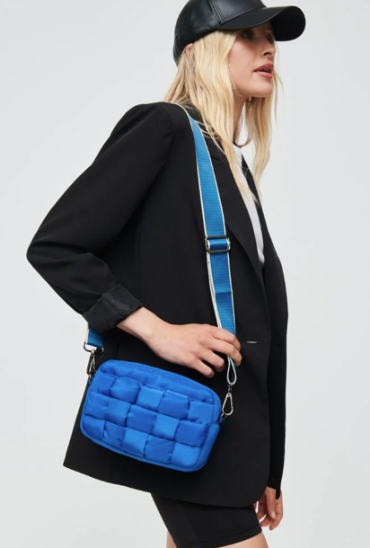 Inspiration Woven Nylon Crossbody Cobalt