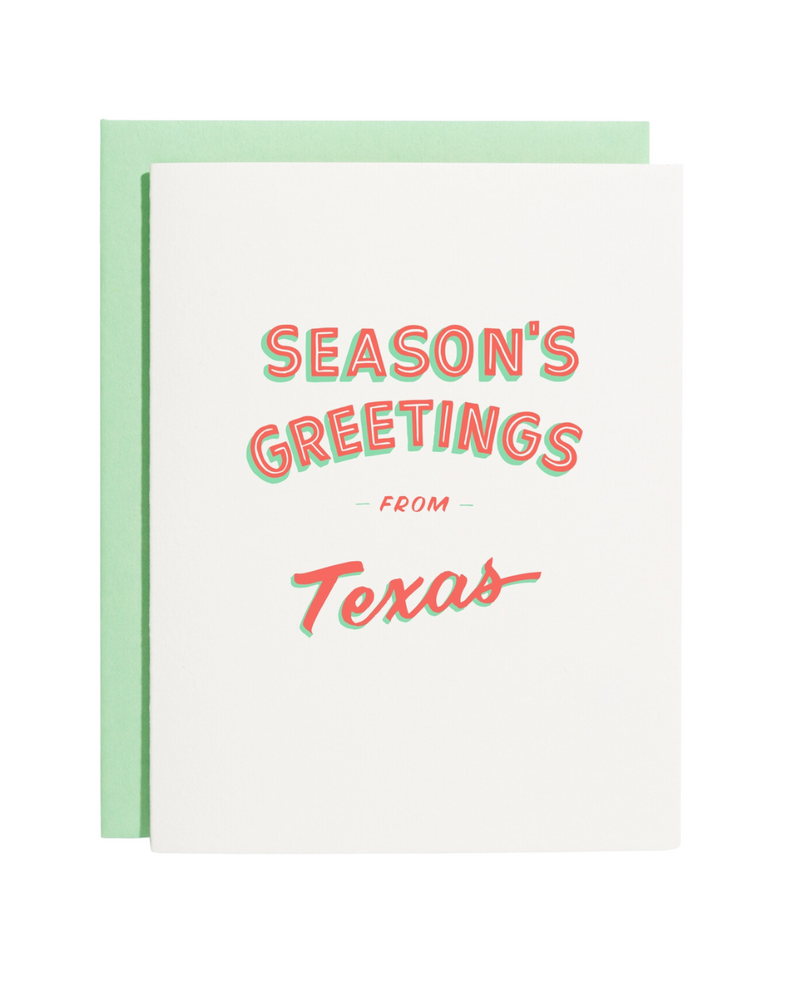 Seasons Greetings From Texas Card