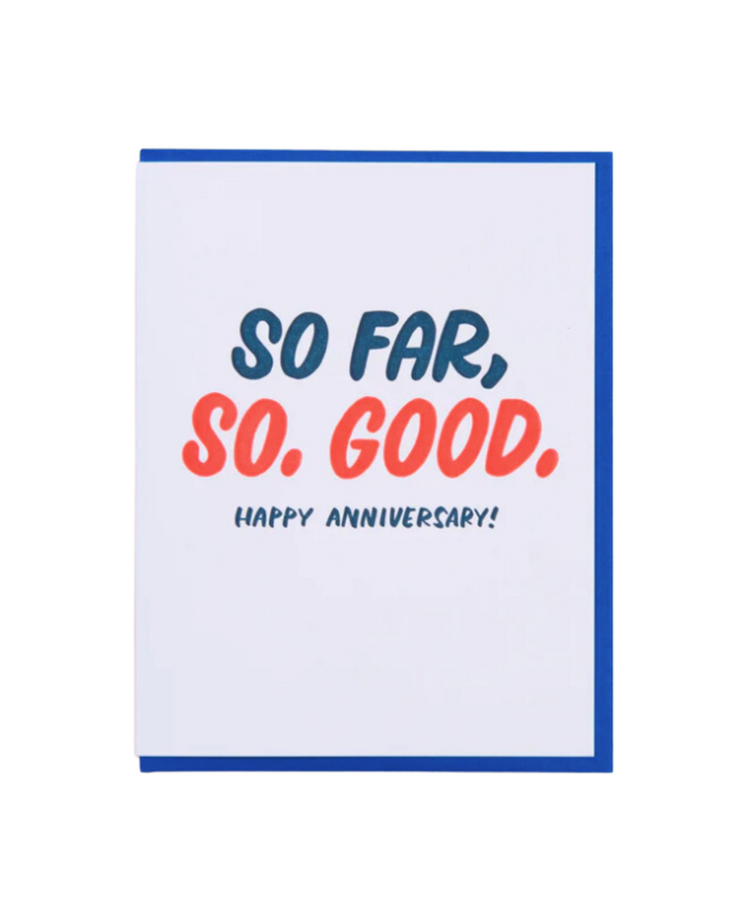 So Far So Good Anniversary Card