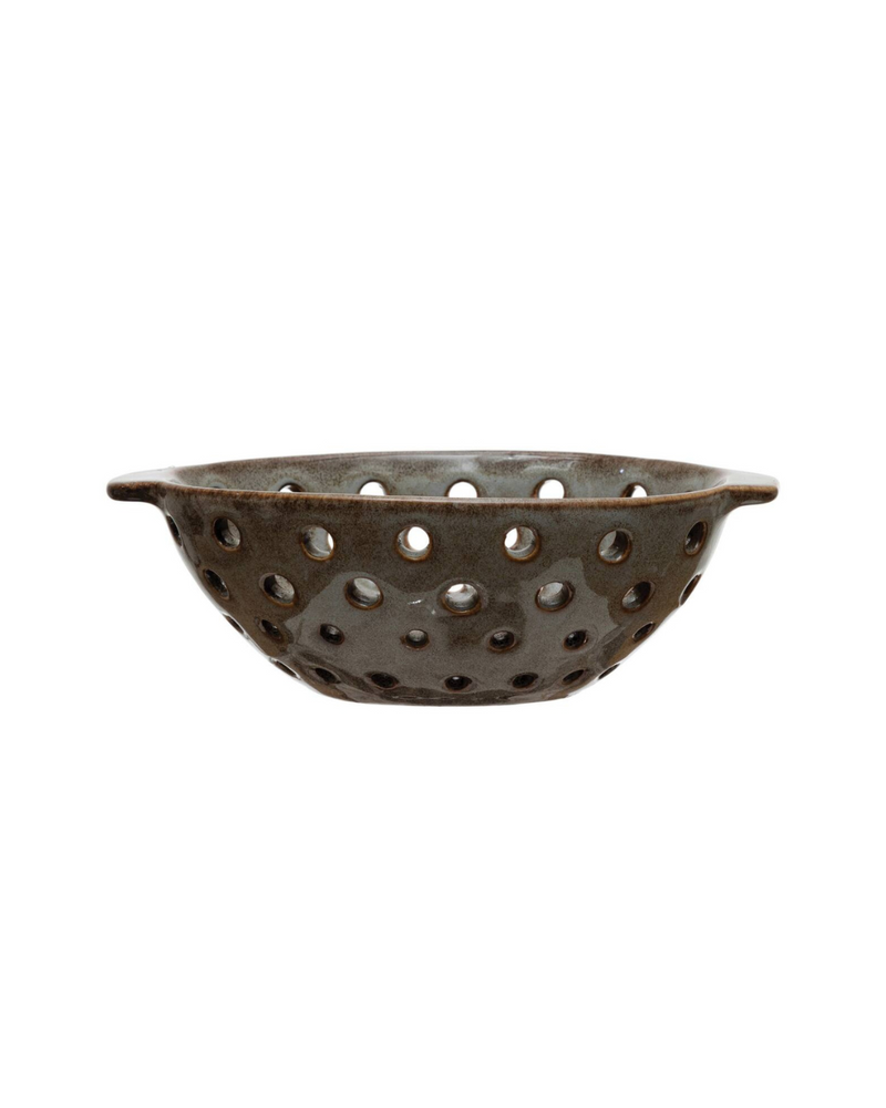 Stoneware Berry Bowl Brown