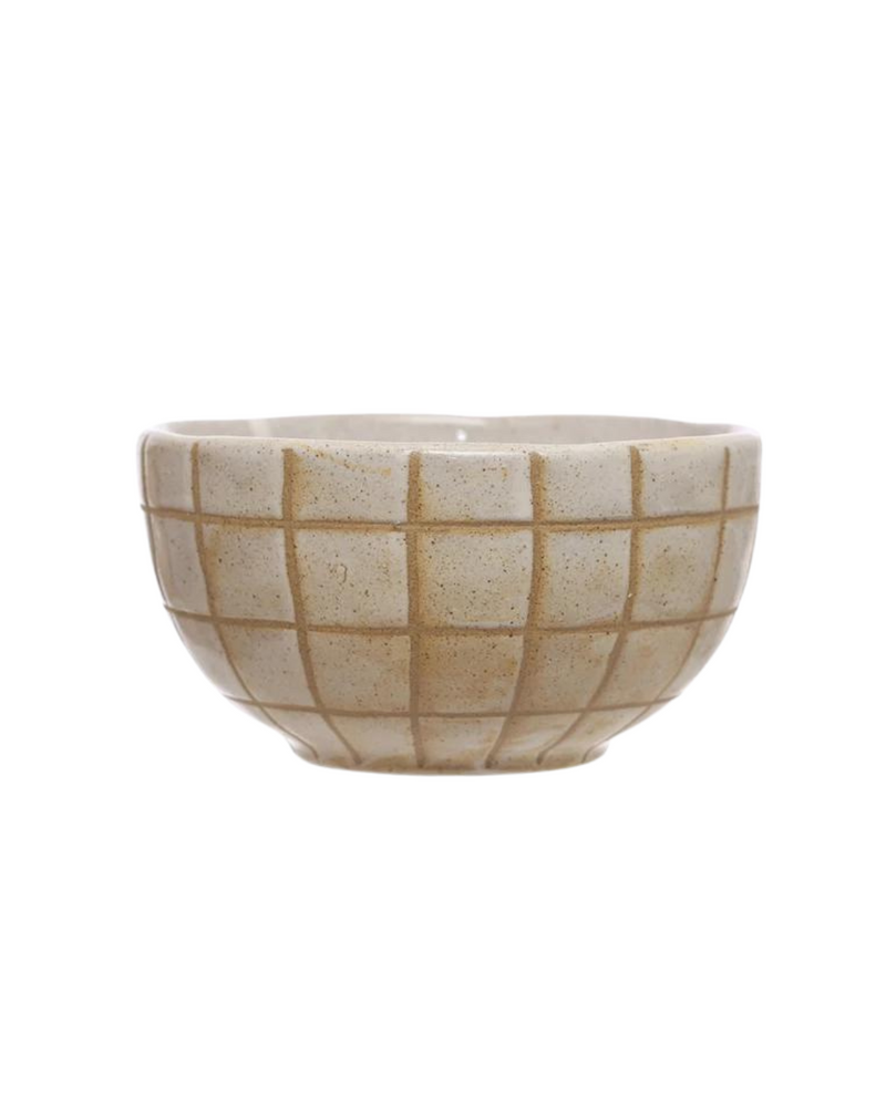 Stoneware Bowl Reactive Glaze Grid