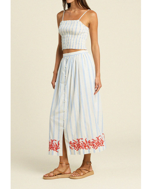 Summer Top Cerulean Stripe