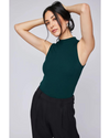 Suri Mock Neck Tank Forest