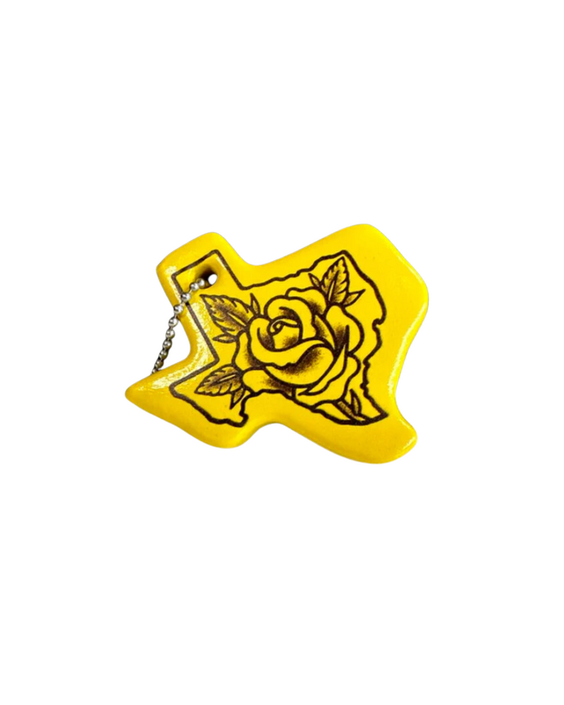 Texas Rose Floaty Keychain