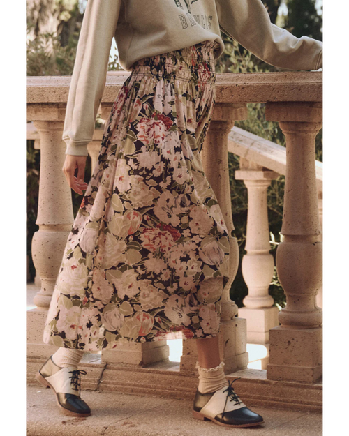 The Canary Skirt Vintage Rose Print