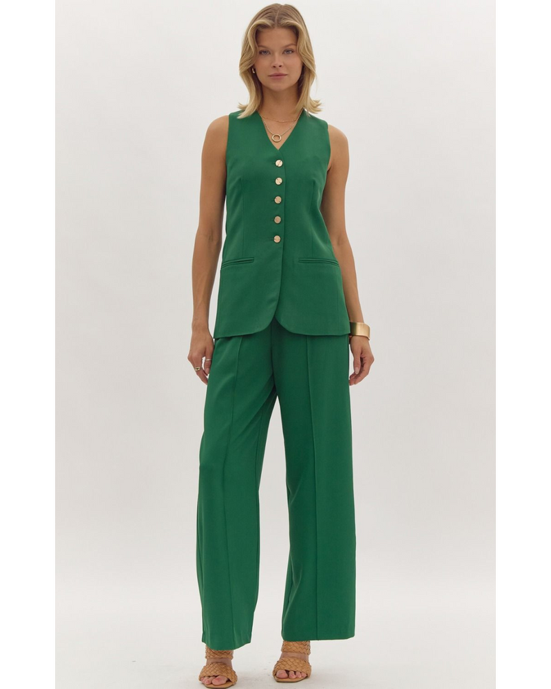 Tucker Seam Front Pant Forest